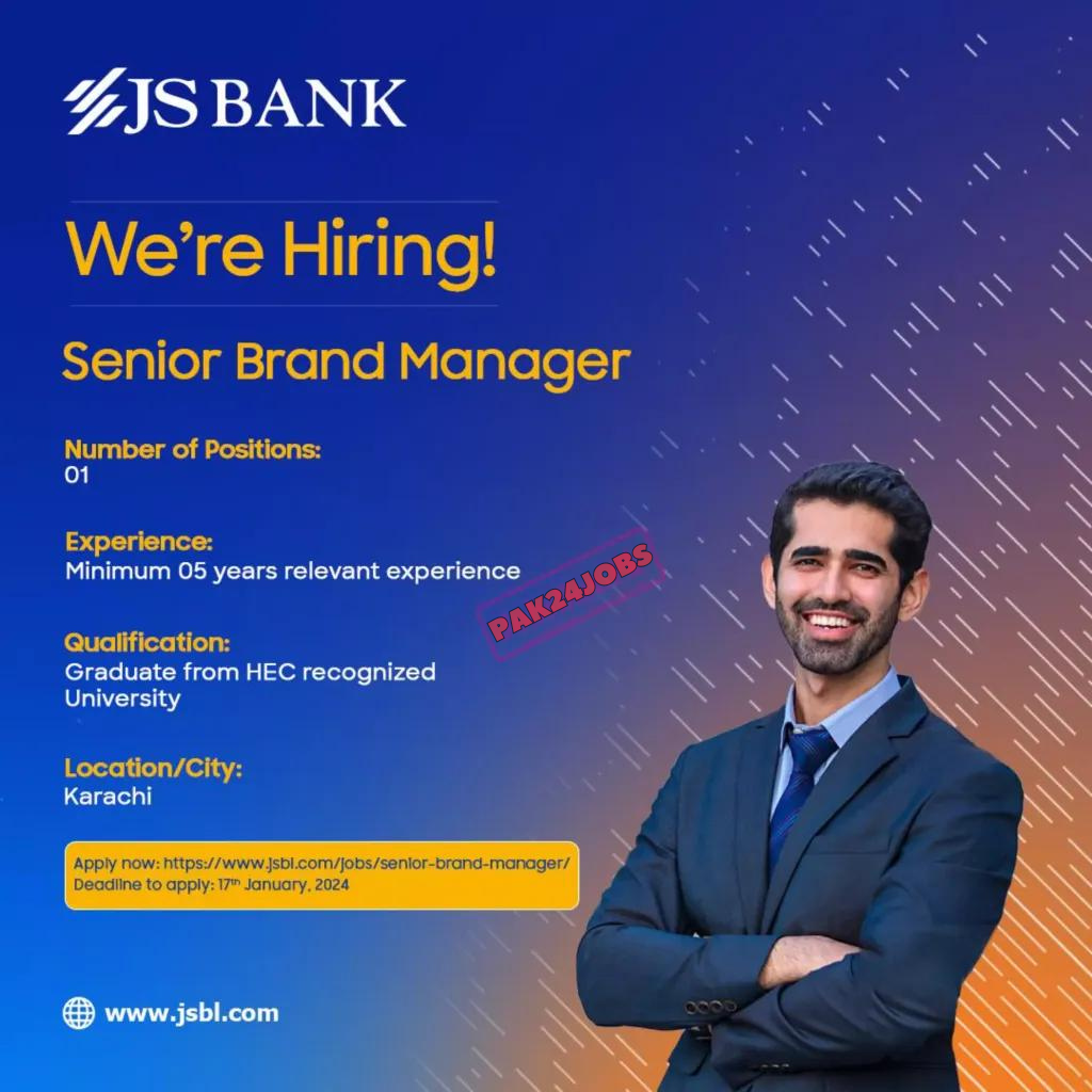 JS Bank Jobs 2024 Advertisement