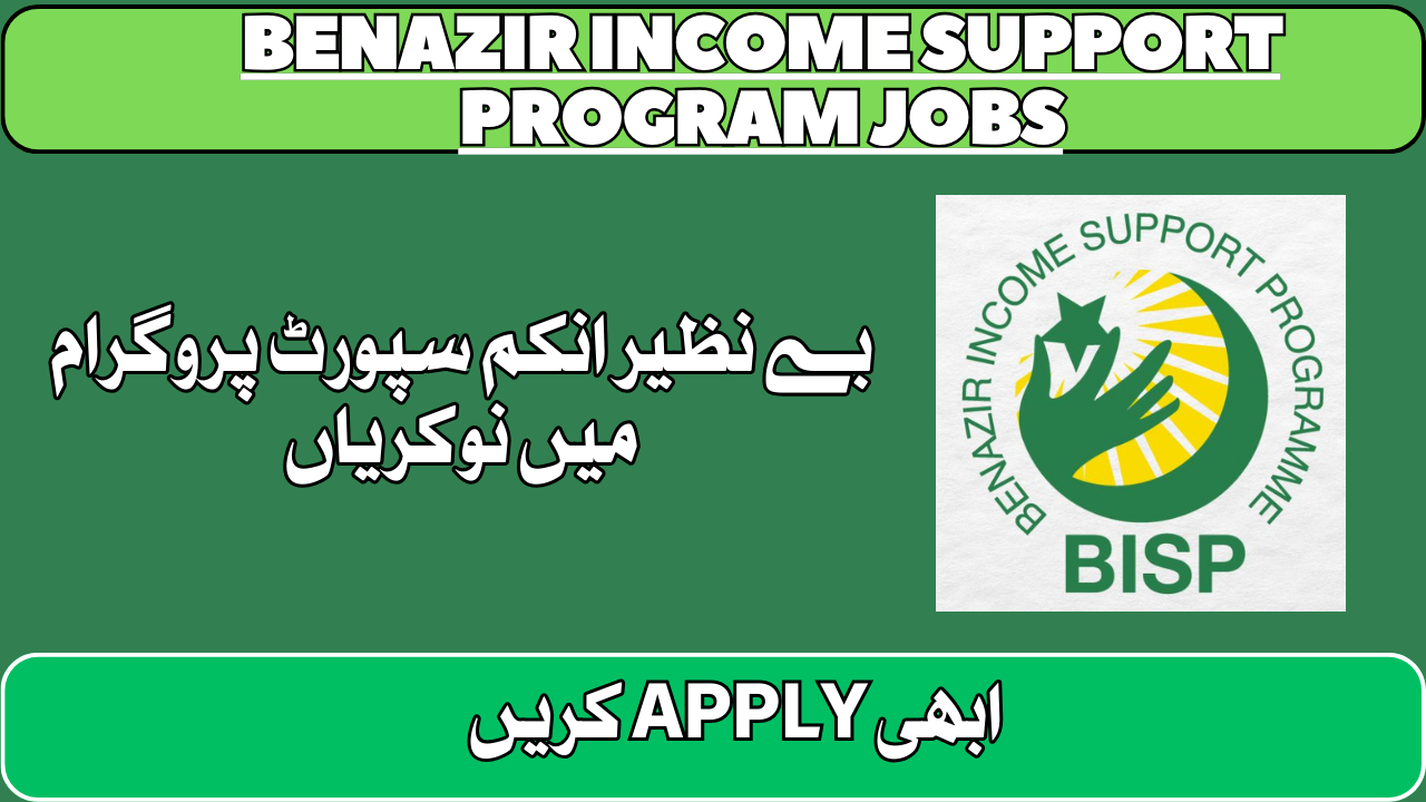 BISP Jobs 2024 | Benazir Income Support Program